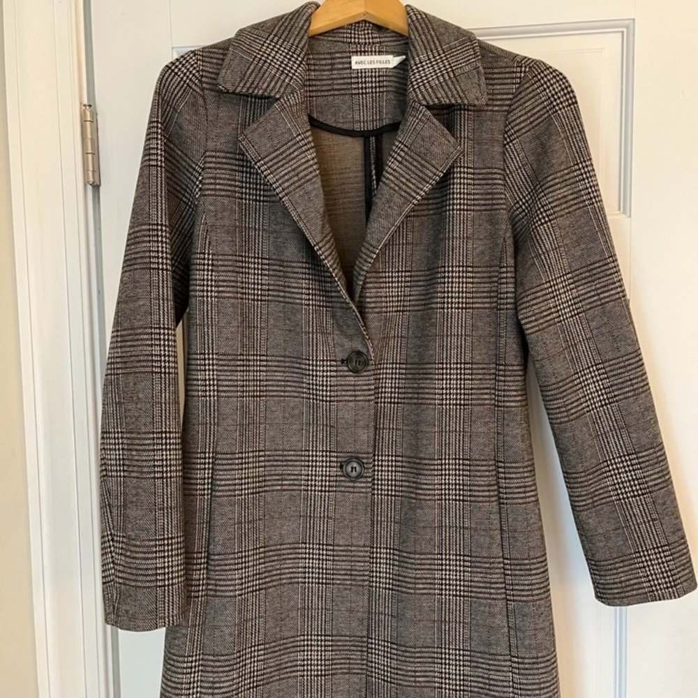 Avec Les Filles Plaid Coat